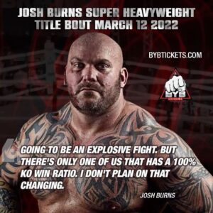 Josh Burns Instagram - March 12th there will be destruction. Its been a few years in the making. 👊🏻👊🏻💥💯
#knockoutking #thepeopleschamp #imcoming #bmf #chincheckingtime