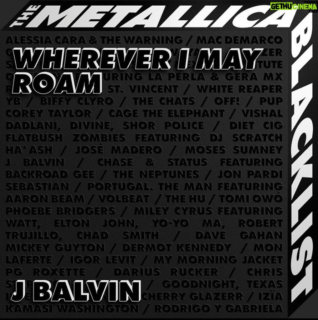 Josh Gudwin Instagram - Where I May Roam 🖤🤍 @metallica @jbalvin I grew up listening to this band a lot so mixing this was a treat!! @tainy @keityn @alberthype #mixedbyjoshgudwin