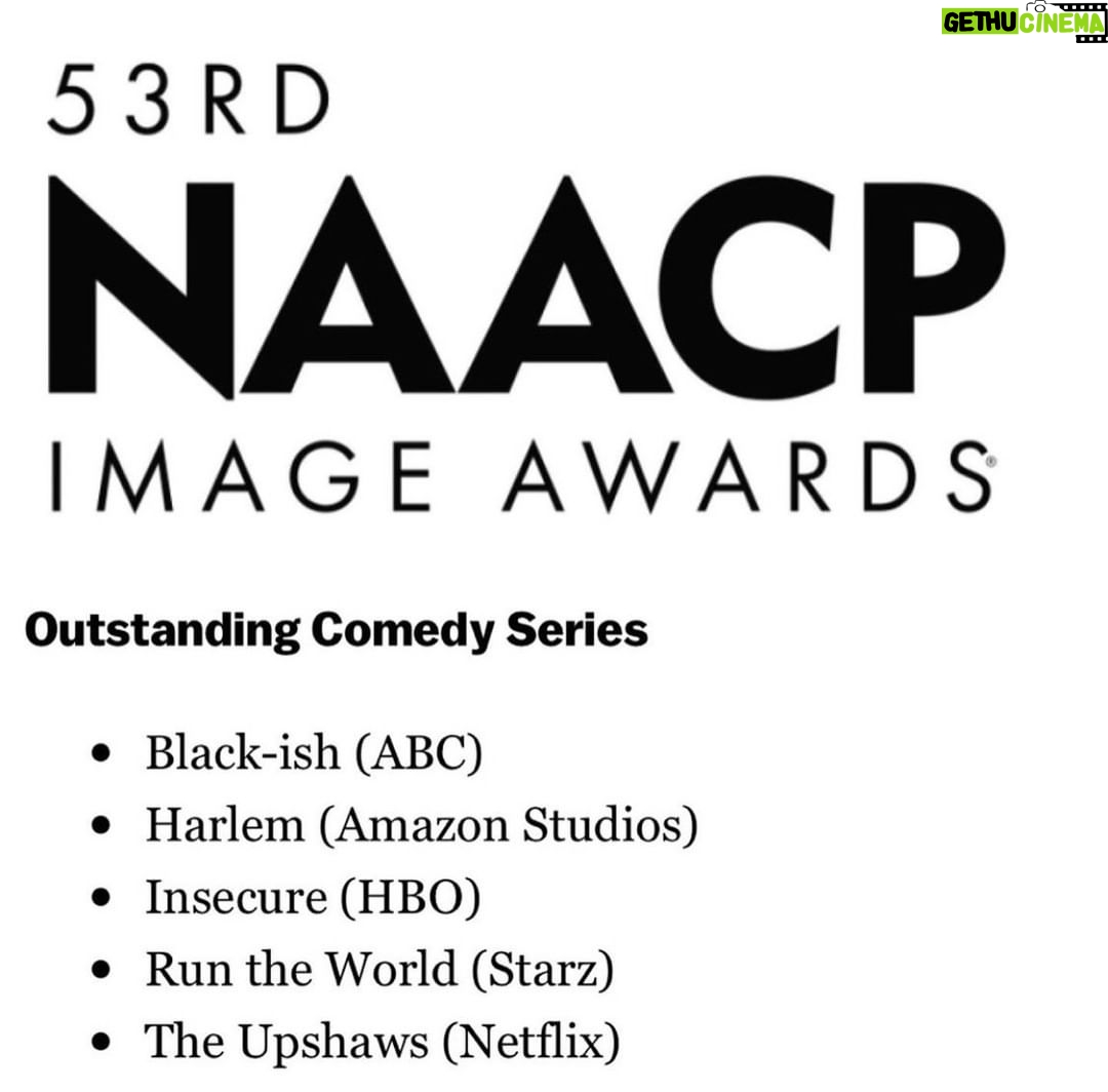 Journey Christine Instagram - Congrats to my Upshaws family! Thank you @naacpimageawards for the nomination. 💖