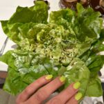 Judith Rakers Instagram - Mädelsabend in Hamburg und direkt eine Idee für zu Hause mitgenommen: ganzer grüner Salatkopf mit Buttermilch-Dressing. Bisschen schwierig zu essen, aber sehr lecker! Salat hab ich ja genug im Beet 😉… Im übrigen werde ich jetzt öfter einfach das bestellen, was zum Outfit passt 😅💚 #nightout #farmgirlgoestotown #rezeptidee #grillroyal #hamburg