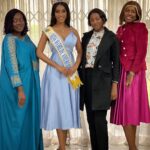 Julia Samantha Edima Instagram - last day in Mandela's country🇿🇦. I wanted to visit the Cameroonian embassy in South Africa before returning to my land. More than a visit, it was a privileged moment of exchange with these brave ladies who serve our homeland beyond the borders, who promote Cameroon in its diplomacy, its economy, its culture. My stay here was definitely very enriching for me, because I was able to meet great people and broaden my horizons. I am grateful for this new experience. 🙏🏽 #missworldcameroon #experience