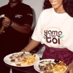 Julia Samantha Edima Instagram - On se capte à @tchopetyamo Douala à 15h pour « VOTE ET YAMO » je serai encore de service 🤌🏾, gardez mes pourboires et une belle dose d’énergie pour passer un bon moment ensemble. 🥰 L’événement fut un succès à Yaoundé , merci infiniment du soutient , j’espère vous voir nombreux ce soir à Douala ! N’oubliez pas que votre pass pour bénéficier des réductions dans le menu , c’est la présentation de l’application Mobstar dans votre téléphone 😉 Tchop Et Yamo