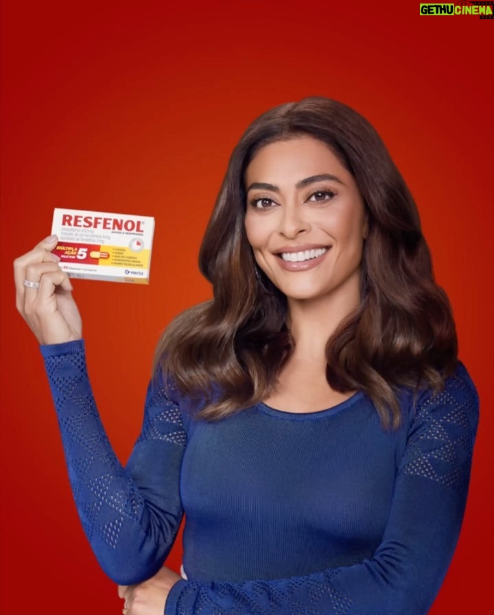 Juliana Paes Instagram - Dou uma chance para vocês adivinharem quem faz o maaaior drama aqui em casa quando fica gripado. Mas gente, a gripe não precisa ser uma novela. Conte com @resfenoloficial, o Especialista contra os sintomas da gripe. #Publi