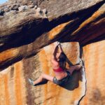 Juliane Wurm Instagram – pre-covid climbing fun + tan (or sunburn). feels like one million years ago. 
 
.

*if anyone in Berlin has access to a private climbing wall or solarium please lmk 😘
.

Pic: @flowingbody Planet Earth