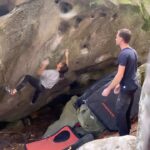 Juliane Wurm Instagram - Celebrating Annie Ernaux winning the Nobel Price with some climbs in the forest 🍂 @mammut_swiss1862 @madrockclimbing
