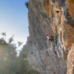 Juliane Wurm Instagram - Top roping [is one of the relatively safest forms of rock climbing and is used by most beginners and novices of the sport] …and it also turns out being quite advantageous when being pregnant and has recently become my main form of climbing. In the video you can watch me failing on a beautiful 7c+ which turned out to be a bit too hard in the absence of abdominal muscles, nevertheless quite enjoyable. @madrockclimbing @mammut_swiss1862 @skalo.climbing @grimper.ch