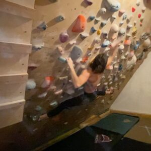 Juliane Wurm Instagram - Making up boulders on our home wall feels like a throwback to times when @_alexwurm and I were both (and sometimes only me) very psyched about getting stronger, training on this wall before and after school, after family dinners, before breakfast, in between things... listening to the partly wildly embarrassing music we were listening at the time and to radio tunes with bad reception. Making up projects that were never sent.
.

Very glad to have a couple more rad Christmas sessions here with the old vibes! 
.
Merry Christmas to all of you who celebrate Christmas🎄 
.
@mammut_swiss1862 
@madrockclimbing