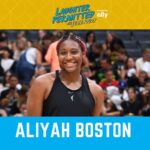 Julie Foudy Instagram - Loved getting some time with WNBA unanimous Rookie of the Year, @aliyah.boston. Great story, great baller, great fun. Won a national title while at Univ of South Carolina as well. 👊🏼🏆Enjoy!!! #LaughterPermittedPodcast