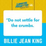 Julie Foudy Instagram - Billie Jean King on women too often settling for the crumbs. ❤️👊🏼 Full pod w The Kinger is up! #laughterpermittedpodcast