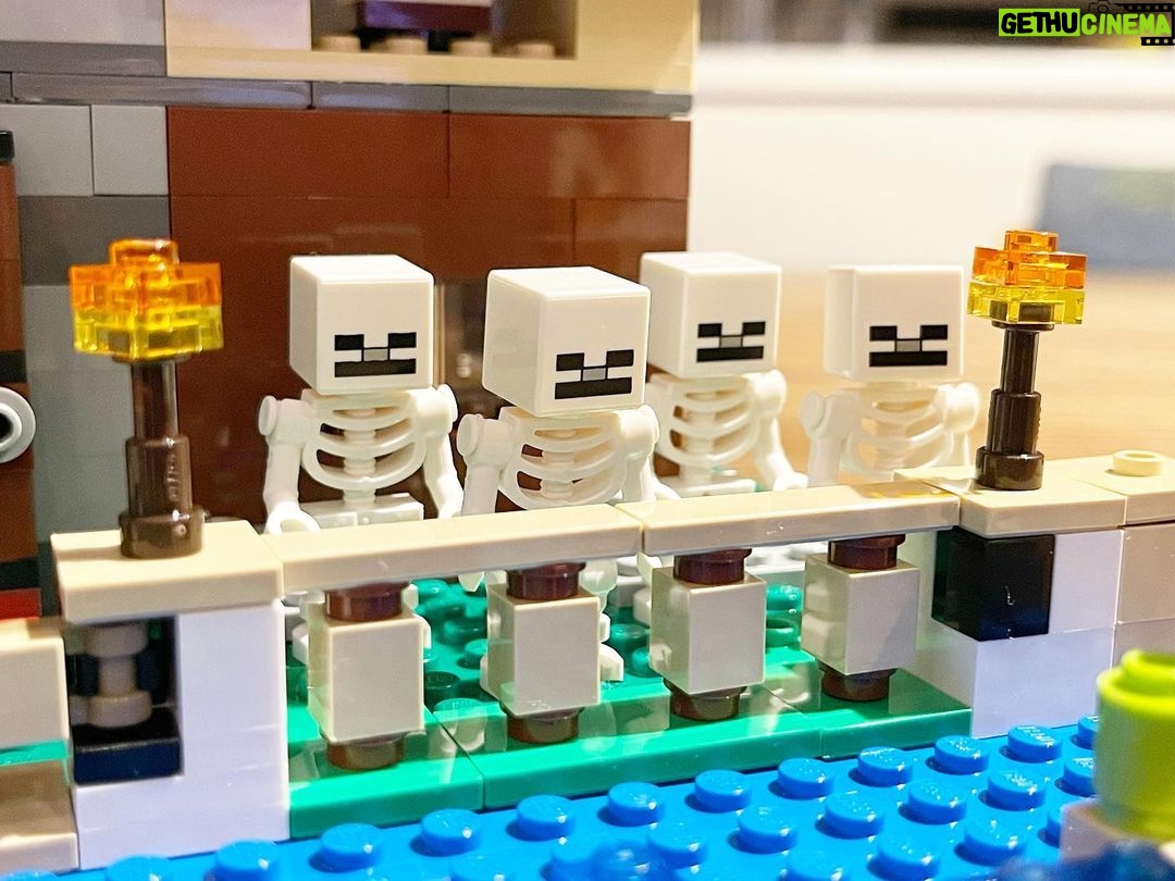 Jun Sena Instagram - 子どもが寝静まった後、息子がハマっているLEGOマインクラフトシリーズで夜な夜な遊ぶ今日この頃。 (今は大阪で大人しくしておりますがね) ビートルジュースのとある場面を再現。 可愛くない? 大阪土産も勿論、一緒に楽しむ為のLEGO。 息子以上にハマってる49歳の私だよ笑。 #LEGO #マインクラフト #大人もハマる #ビートルジュース と #ガイコツ #そーですね ‼︎