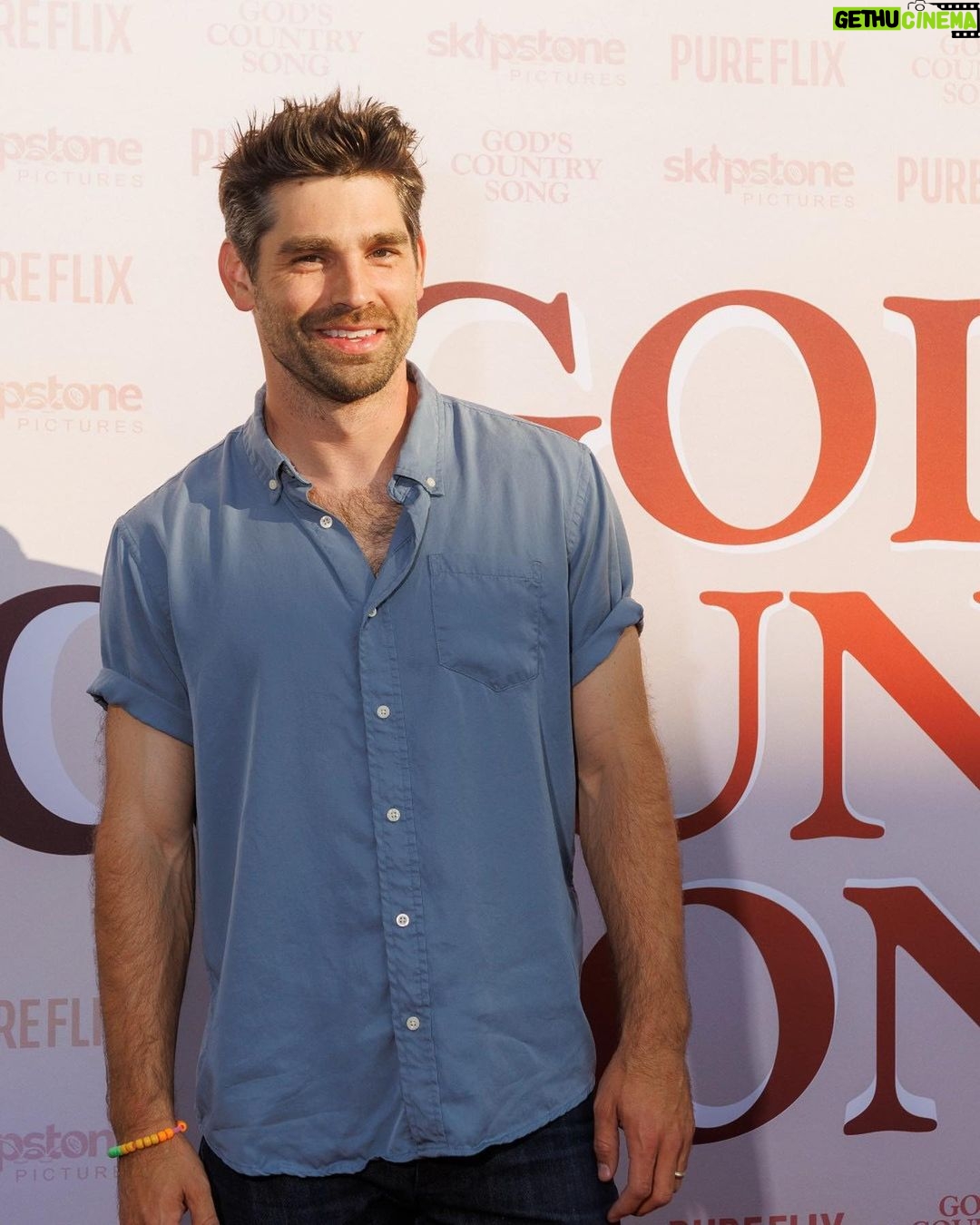 Justin Gaston Instagram - We're still pinching ourselves! Last night felt like a red carpet dream π€© The newest Pure Flix Original film "God's Country Song" premieres THIS Friday! Check out our stories for more photos from last night π