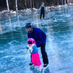 Justin Gaston Instagram - Liv’s first time skating on the pond. She’s a pro already!