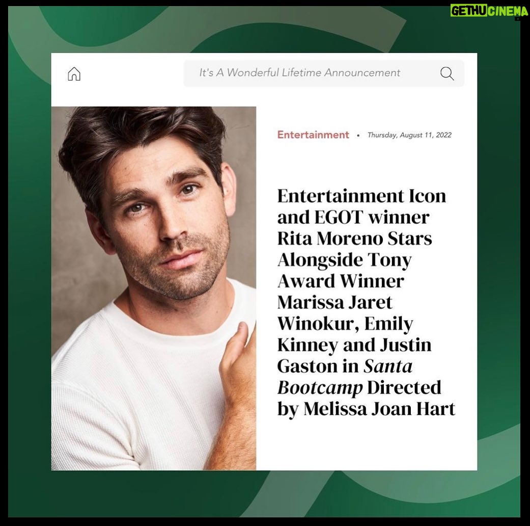 Justin Gaston Instagram - So excited to get in the Christmas spirit! Thank you @lifetimetv #SantaBootcamp #ItsAWonderfulLifetime @lifetimetvpr