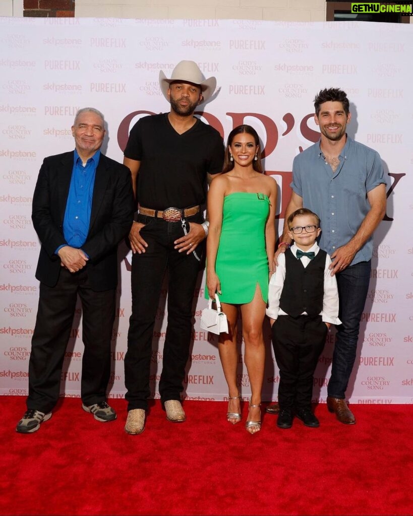 Justin Gaston Instagram - We're still pinching ourselves! Last night felt like a red carpet dream 🤩 The newest Pure Flix Original film "God's Country Song" premieres THIS Friday! Check out our stories for more photos from last night 💙