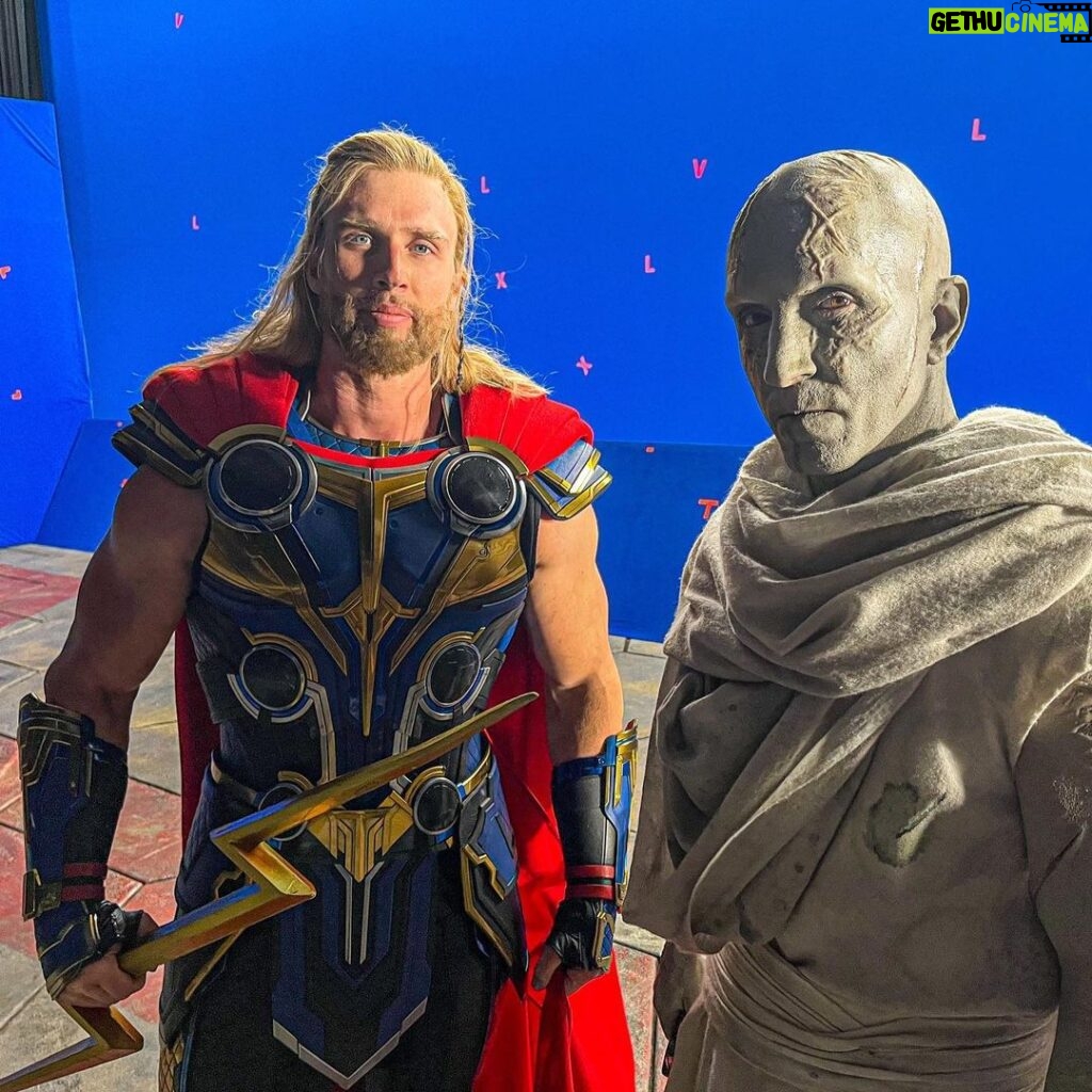Justin Howell Instagram - ❤️+⚡️ . Donning this suit is a career and life goal that I did not think would ever come true. « Thor » has always represented the peak of the mountain for me. @chrishemsworth and @bobbydazzler84 created the live action version of my favourite comic book character of all time. I was only there briefly to do reshoots but wow was it an experience. The absolute legend @therealzoebell bell saw us through some crazy action in a short window 🤙🏼 this job was a dream, I feel very lucky to have held the hammer in this lifetime. Crossing swords with the formidable @lonehart_stunts .⁣ .⁣ .⁣ .⁣ .⁣ #avengers #kinobody #loveandthunder #marvel #marvelcomics #masterchief #stunt #stuntman #stunts #thor #titans #avengersendgame #chrishemsworth #comics #ironman #marvelstudios #marveluniverse #masterchief #mcu #stuntman #thorragnarok #❤️+⚡️ Asgard