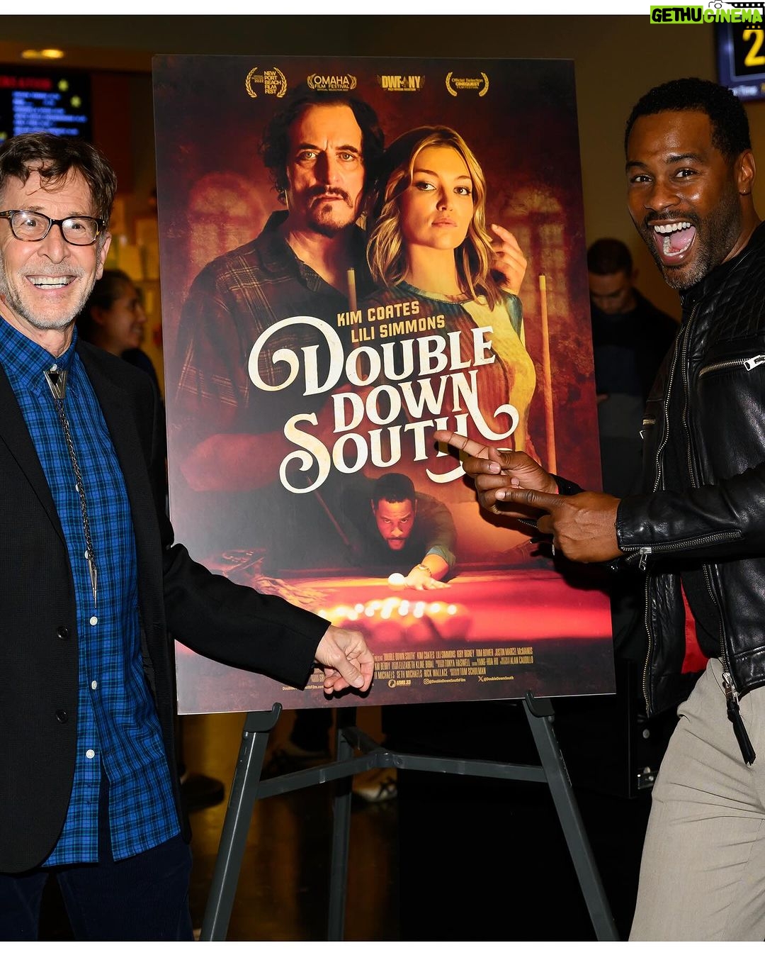 Justin Marcel McManus Instagram - WE DID IT!!! @doubledownsouthfilm is officially in theaters!!! check your local @amctheatres for tickets!! So proud of this movie! And thank you to everyone who came out last night This is a 1st theatrical release for me and many more to come soon ππΎ . #doubledownsouth #justinmarcelmcmanus Laemmle NoHo 7