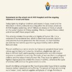 Justin Welby Instagram - The atrocious attack on Al Ahli Hospital violated the sanctity of human life. We must exercise restraint in apportioning blame until the facts are clear. But the bloodshed, slaughter and suffering of innocent people on all sides must stop.