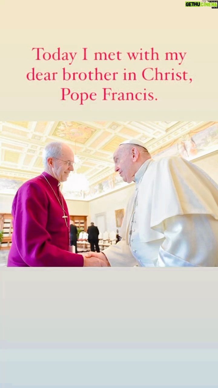 Justin Welby - 2.9K Likes - Meeting with Pope Francis