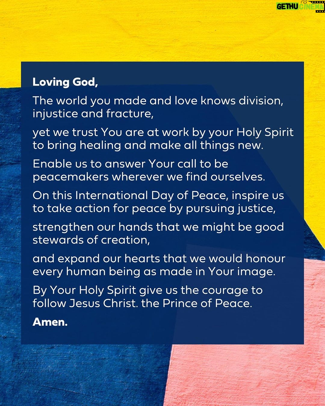 Justin Welby Instagram - Being a peacemaker is a call on every human being. Peace is not only the absence of war but the presence of justice, human rights, and dignity - societies where all can flourish. On this International Day of Peace, let’s renew our commitment to build a peaceful world. Join us in prayer and action to nurture lasting peace in our hearts, our families, our communities and all of creation.