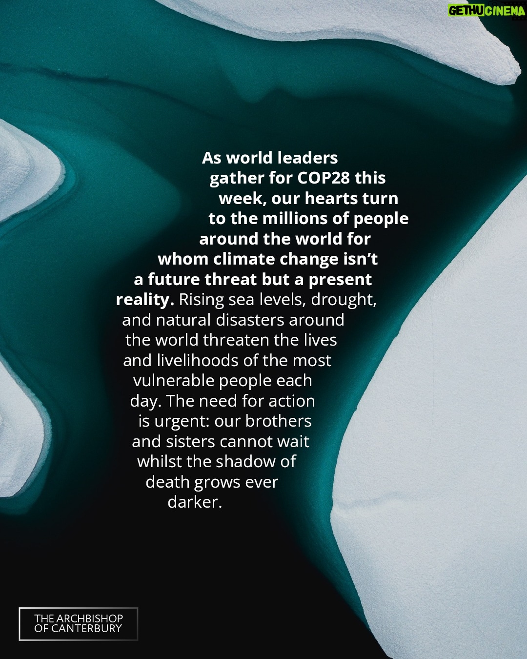 Justin Welby Instagram - My prayers for this year’s climate conference #COP28