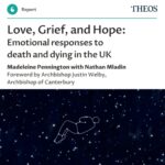 Justin Welby Instagram - I am glad to have written the foreword to Theos' latest report: Love, Grief and Hope: Emotional responses to death and dying in the UK. Everyone has to face the deaths of people they love, and the profound grief which can follow. When my mother died earlier this year, I found myself surprised by the complex feelings that arose, despite the fact that her death was not unexpected. I firmly believe that the Church – with its centuries of experience in walking with people at the end of their lives and caring for those who mourn – can help us navigate these complex feelings towards death, and the varied levels of preparedness that we can see across society, even in a landscape of increasing religious disaffiliation. You can find the full report via the link in bio. #DyingForBeginners