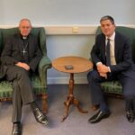 Justin Welby Instagram - Good to meet with @rescueorg President @dmiliband today at Lambeth Palace. We had a productive discussion about the need for global cooperation in the face of enormous challenges of conflict, disaster, displacement, malnutrition and climate change. I pray for humanitarian workers in their vital work around the world.