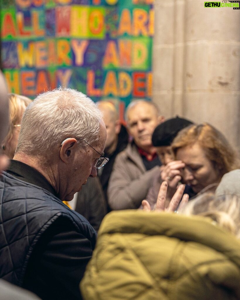 Justin Welby Instagram - Grateful to have spent a fantastic day in @hereforddiocese at the weekend, talking all about prayer to mark the end of the Diocese’s Year of Prayer. We engaged together in prayer, through contemplation, art, on the streets of Hereford and in the 24-hour prayer space. Prayer is foundational to our relationship with God and there are many rich and fulfilling ways in which to pray. During the day, as I joined the weekly service of Prayers for Peace at @hfdcathedral, we heard a beautiful Poem for Peace from Sasha, a Ukrainian student. Prayer means coming to God and saying, ‘I can’t do it alone. I’m completely dependent on you, even for my next breath.’ That dependence on God takes us into his presence. To be a Christian means to be caught up in the love of God. Photos 1, 2, 3 and 5 credit: Lewis Markey