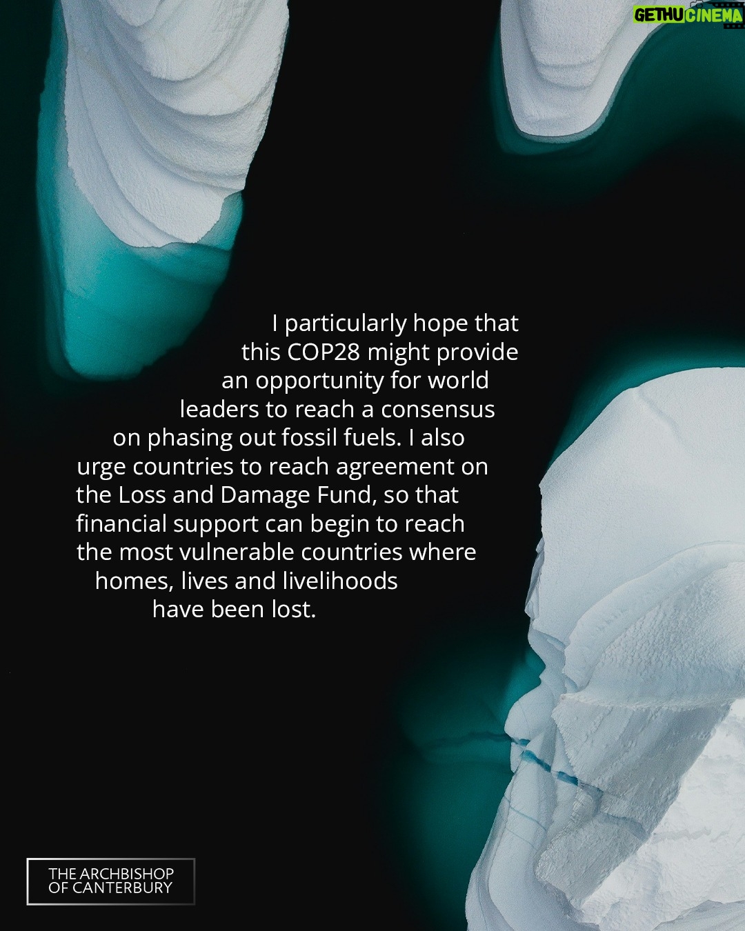 Justin Welby Instagram - My prayers for this year’s climate conference #COP28