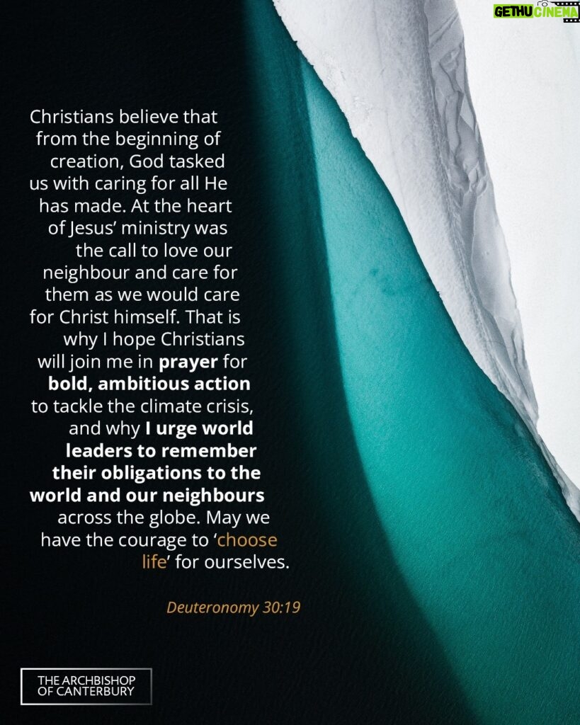 Justin Welby Instagram - My prayers for this year’s climate conference #COP28