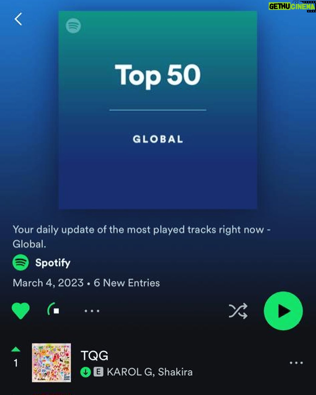 KAROL G Instagram - Como empezó todo … cómo va 🖤 No hay palabras que describan este momento. Mi primera canción número uno global la comparto con ella @shakira y ella sabe lo honrada que me siento❤️🔥TQG❤️🔥 Número uno Global !!!!!!! GRACIASSSSsss a Todos por el amor infinito !!! 🇨🇴✨✨✨✨