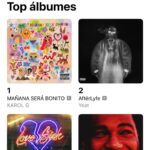KAROL G Instagram - Después de los meses, del tiempo invertido, del amor y los esfuerzos que tiene este disco, de LAS ILUSIONES Y LOS SUEÑOS, definitivamente el Mañana fue Muy bonito 🥹 Record de un álbum femenino latino con más de 32 M de streams en Spotify, primer #1 global en Apple Music lifetime y 2Do debut femenino más grande de la historia en YouTube … wow !!! 🌸✨ y no … no se trata de los números solo… pero estos números me dejan ver el amor tan increible con el que recibieron este trabajo y JUNTOS ESTAMOS HACIENDO HISTORIA!!!! ✨✨✨ De verdad que significa el mundo entero para mi ❤️‍🔥🌸 No dejen de escucharlo, bailarlo y dedicarlo que está hecho con el Cora pa eso!! 🦋🌸🌈🌷☀️🌥️🍄 GRACIAS!!! Será Bonito