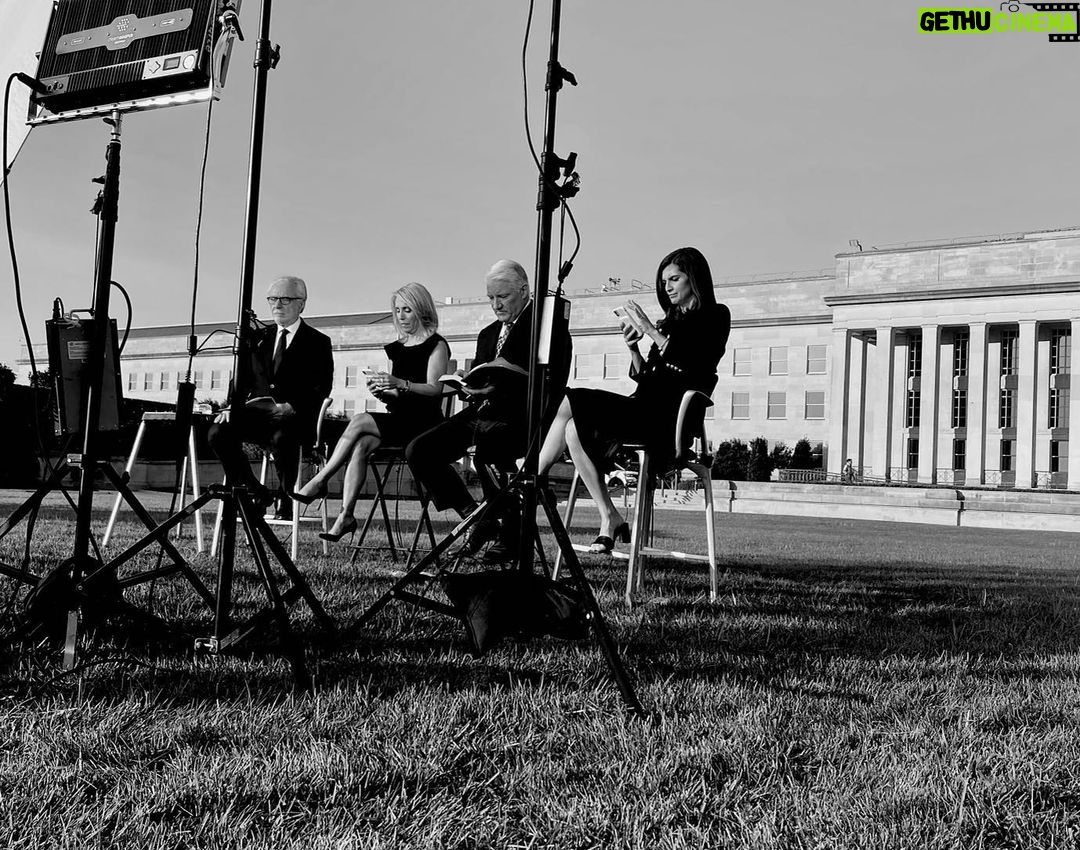 Kaitlan Collins Instagram - We’re at the Pentagon this morning, marking 20 years since 9/11. President Biden will visit all three sites of the attacks. Join us on @cnn. 📷: @beyondbooker The Pentagon