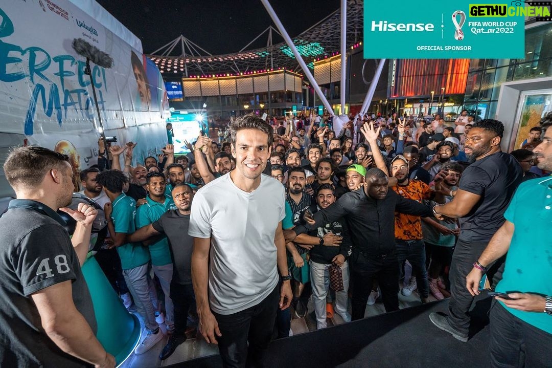 Kaká Instagram - What a great start for the Hisense Perfect Match Tour! I’ll see you all again on November 26th in Dubai! #perfectmatch