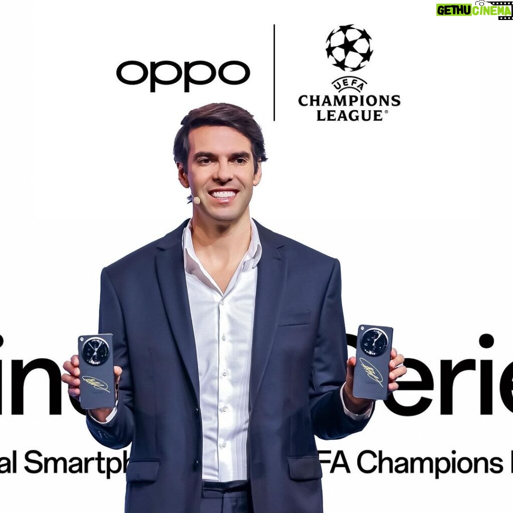 Kaká Instagram - I had a fantastic time at the #OPPOFindN3Series Global Launch , thanks for the invitation!   Now, you could win an #OPPOFindN3 with my signature! Follow @oppo to see how.   #TheChampionFoldables #ucl