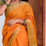 Kalyani Anil Instagram - Sree ragamo ✨🍂 Amma’s saree 🫶🏻 📸 @anilpeyade2010 😘 #malayalam #reelkarofeelkaro #reelitfeelit #love #slowmo #saree #traditional #song #sreeragamo #mohanlal Trivandrum, India