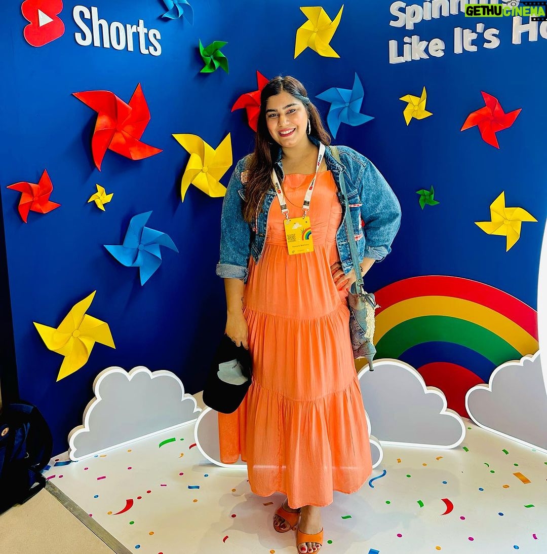 Kanisha Malhotra Instagram - What a fun day it was at #YouTubeCreatorCamp My first of many more. So glad to be part of this beautiful community called YouTube. Attended so many insightful sessions, met fellow creators & ate lot of good food 😛 What a fruitful & amazing day it was. I truly love my job specially on days like these ❤️⭐️ Thanks for having me @youtubecreatorsindia @youtubeindia Wearing @getpeachy.in Styled by @cosmo_bydivya P.S.- Full Vlog coming out very very soon on my YT channel. Do subscribe to it. Link is in my bio ❤️ #youtube #youtuber #youtubevideos #google #youtubeforcreators #YTFF #kanishamalhotra