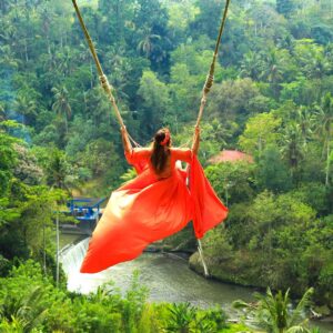 Kanisha Malhotra Instagram - Dear November, 
Thank you for starting on such a good note. I conquered a fear today. Once upon a time, I was an adrenaline lover. But since my anxiety had kicked in last November, I have always been scared of heights. Since the time I saw Bali swing while I was planning my trip to Bali, I had anxious dreams about doing this. But the moment I sat on it, all my anxiety went away. All I could see was & think was that how beautiful nature is & was smiling the whole time. I am so happy that I did this. The colour of dress really suits me. Do you agree? Let me know in the comments below!

#bali #baliswing #swing #flyingdress #balidiaries #travelwithkani #indonesia #explore #trending #photooftheday #iger #november #kanishamalhotra