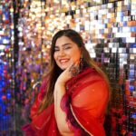 Kanisha Malhotra Instagram - Red, the third colour, stands for Mata Chandraghanta. This color represents vitality, fervor, and enthusiasm. Additionally, it stands for health and fertility. May you all be blessed with everything 🙏 Jai Mata Di 🙏 📸 @whoisclicking #lal #red #redcolour #navratri #day3 #explore #trending #kanishamalhotra