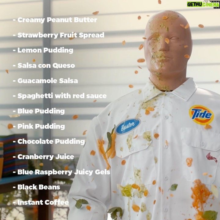 Kari Byron Instagram - We came. We stained. And we really cleaned it. Since Tide works on 100% of common stains in cold, these lunchtime favs didn’t stand a chance in the wash. #TurnToCold #TidePartner