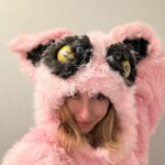 Kari Byron Instagram - Halloween snuck up on me. When my kiddo was little she was obsessed with the #lemurs at the @sanfranciscozoo She wanted to be a pink lemur so every night after work and she went to bed, I sewed. Pink SF Lemur is my forever back up costume. I have a mini version that usually gets loaned out too♥️