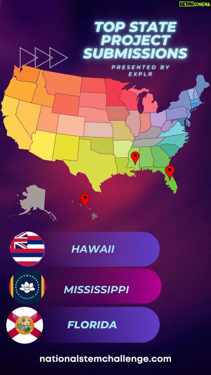 Kari Byron Instagram - π₯ The competition is heating up across the nation! Mississippi is making moves while Hawaii's made waves claiming the TOP SPOT this week for MOST PROJECT SUBMISSIONS in the National STEM Challenge. π Is your state or territory ready to step up to the plate and show off its STEM prowess? π‘πͺ Join the race for innovation, submit your projects, and let's make your region shine on the STEM Challenger leaderboard! ππ nationalstemchallenge.com #NationalSTEMChallenge #InnovationNation #STEM