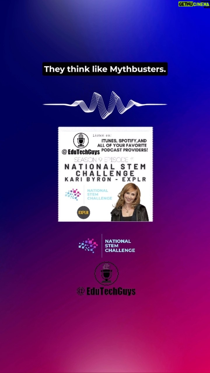 Kari Byron Instagram - π§ποΈ Let audio waves of awesomeness wash over you on the latest episode of @edutechguys. π Co-hosts @jmadlock and @davidinark chat with the one and only @therealkaribyron of #EXPLR who shares the inspiration behind the National STEM Challenge. This conversation is packed full of info and insights that you donβt want to miss! Press play at the link in our bio #NationalSTEMChallenge #EduTechGuys #PodcastSeries #STEMChallenge #PodcastShows #STEMEducation #BeTheCatalyst #STEMLearning