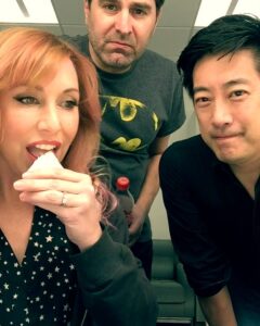 Kari Byron Instagram - A throwback to when Tory, Grant and I were touring with a live show. We poured liquid nitrogen on American cheese to see what it was like. Backstage was always fun and weird. Those were good times. We always hoped we would find another show like Mythbusters together. We were a good team. Can’t believe it is still in reruns. I wish we got residuals so that the @grantimahara foundation would always be funded in his memory. He was a special person. He loved inspiring kids with his love of #STEM @torybelleci