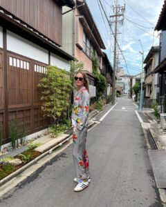 Karmen Pedaru Instagram - Exploring the city of Nagoya comfortably in my luxurious silk pyjamas! 🥢🖼️☀️ @karmenpedaru.silk #LuxurySilkPyjamas #ExploreInStyle #WhereComfortMeetsLuxury Nagoya, Japan