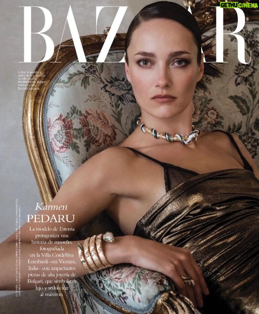 Karmen Pedaru Instagram - New @harpersbazaarmx Thank you so much😘 Photo: @juankr_ Styling: @cateoniwiki Makeup & Hair: @antonioromeromakeup Assistant of Photo: Javier Roman Art Direction: @eloriginaldaro Editor-in-Chief: @majoguzman Agency: @viewmanagement