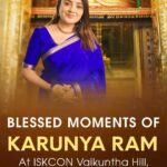 Karunya Ram Instagram – Karunya Ram, a popular movie actress, shares her experience of participating in the celebrations of Sri Vaikuntha Ekadashi at ISKCON Vaikuntha Hill, Vasanthapura.
:

:
@ikarunya 
:

:

#iskcon #iskconbangalore #vaikunthaekadashi #vaikuntha #venkatesh #srinivasa #karunyaram #milkybeautykarunyaram #celebration ISKCON Temple Vaikuntha Hill