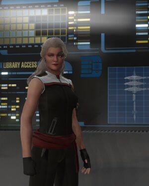 Kate Mulgrew Instagram - Terran Marshal Janeway exercising the right to bare arms 💪🏻💪🏻 

#JanewayOrTheHighway #StarTrekOnline #StarTrek @trekonlinegame
