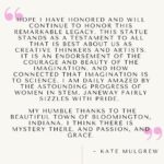 Kate Mulgrew Instagram – A note of gratitude to the city of Bloomington, Indiana, for the official Proclamation of May 20 as Kathryn Janeway Day! 🍀 @janewaycollective