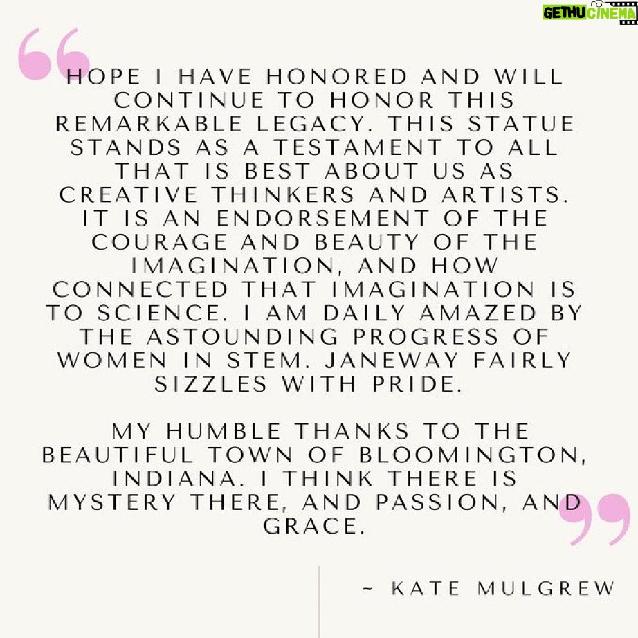 Kate Mulgrew Instagram - A note of gratitude to the city of Bloomington, Indiana, for the official Proclamation of May 20 as Kathryn Janeway Day! 🍀 @janewaycollective