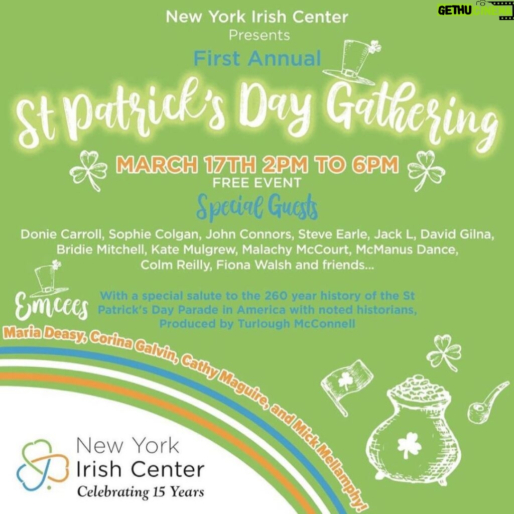 Kate Mulgrew Instagram - Happy St. Patrick’s Day! 🍻 I’ll be joining the @nyirishcenter in the 3pm ET hour to celebrate - head over to the live stream! 🍀🍀🍀 https://youtu.be/Oyt81kulj3E